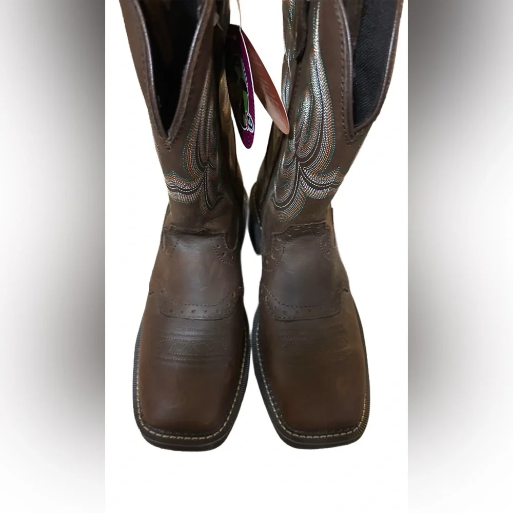 NWT Justin Square Toe Riding Boots Gypsy Collection - Picture 3 of 7